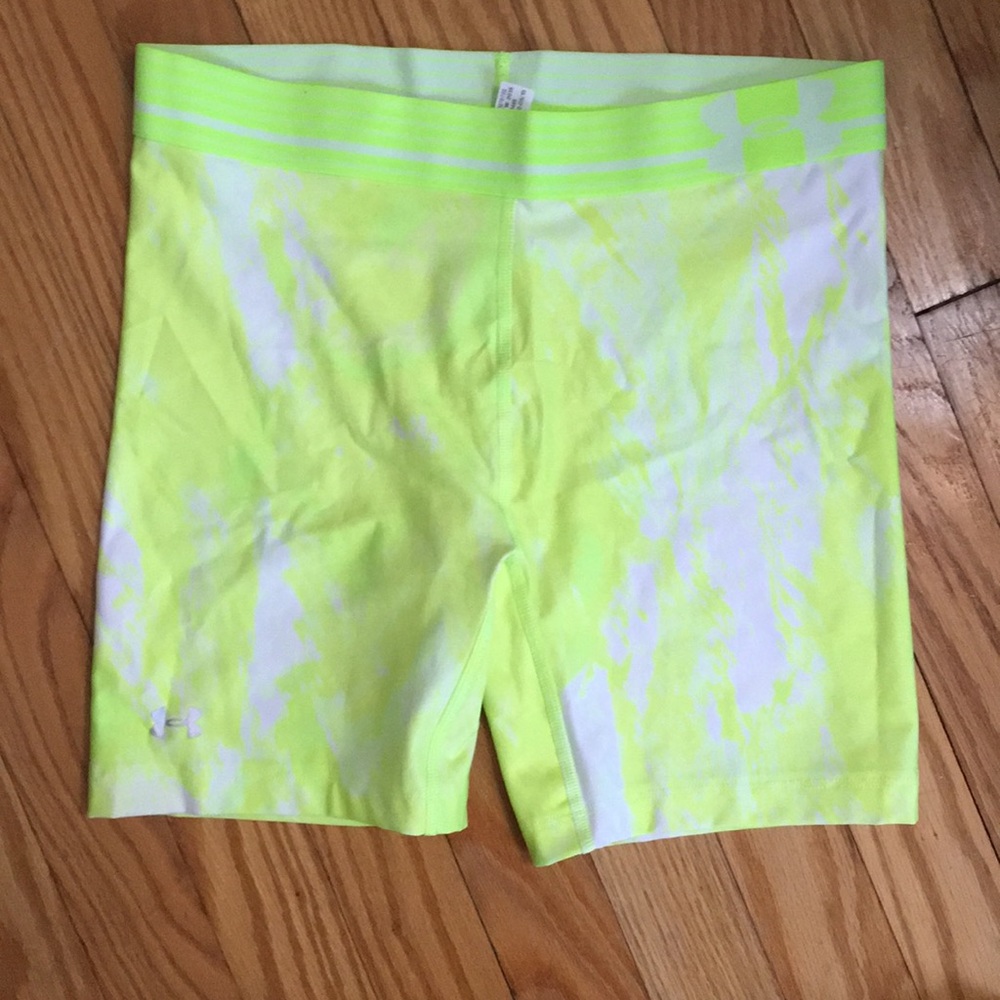 Under Armour Hot Neon Yellow Bike Shorts